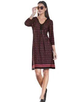 Only Gedessineerde Jurk ONLCARLY -TrendyTijd Verkoop heine jerseyjurk zwart 24