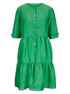 Heine Jurk In A-lijn Linnen Jurk 21 Heine Jurk In A-lijn Linnen Jurk -TrendyTijd Verkoop heine jurk in a lijn linnen jurk groen 3