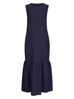 Heine Jurk In Overgooiermodel Jurk -TrendyTijd Verkoop heine jurk in overgooiermodel jurk blauw 4