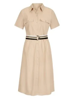 Heine Jurk Met Overhemdkraag 21 Heine Jurk Met Overhemdkraag -TrendyTijd Verkoop heine jurk met overhemdkraag bruin 3