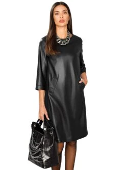 Heine Gedessineerde Jurk Jerseyjurk 24 Heine Gedessineerde Jurk Jerseyjurk -TrendyTijd Verkoop heine leren jurk imitatieleren jurk zwart 10