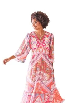 Tommy Hilfiger Curve Midi-jurk CRV VIS STRIPE SHIRT DRESS LS 22 Tommy Hilfiger Curve Midi-jurk CRV VIS STRIPE SHIRT DRESS LS -TrendyTijd Verkoop heine maxi jurk gedessineerde jurk beige