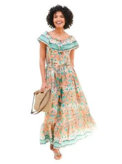 Heine Maxi-jurk Gedessineerde Jurk