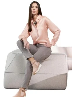 Only Maxi-jurk ONLSTAR LIFE FIA S/S MAXI DRESS PTM -TrendyTijd Verkoop heine satijnen blouse beige