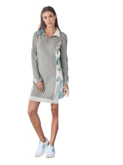 Cecil Gedessineerde Jurk Met Tropische All-over Print -TrendyTijd Verkoop heine shirtjurk sweatjurk grijs