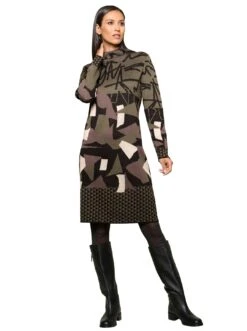 Cecil Maxi-jurk Met Tropische All-over Print -TrendyTijd Verkoop heine tricotjurk groen 3