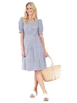 Tommy Hilfiger Curve Mini-jurk CRV CREPE KNOTTED SHIRT DRESS LS -TrendyTijd Verkoop heine wikkeljurk gedessineerde jurk blauw 2