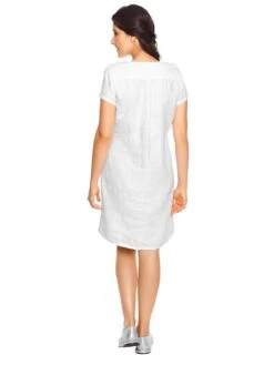 Heine Zomerjurk Linnen Jurk -TrendyTijd Verkoop heine zomerjurk linnen jurk wit 18