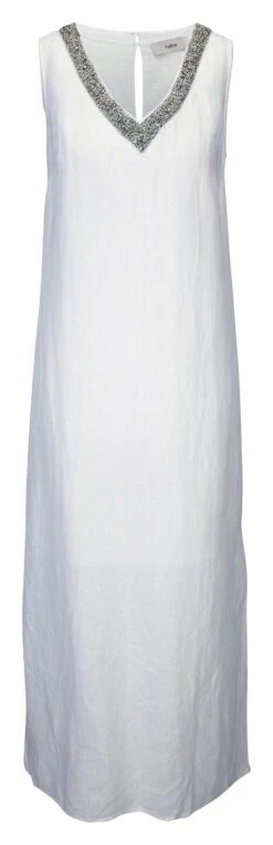 Heine Zomerjurk Linnen Jurk 22 Heine Zomerjurk Linnen Jurk -TrendyTijd Verkoop heine zomerjurk linnen jurk wit 4