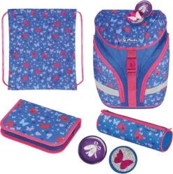 Aniston SELECTED Maxi-jurk Met Brede Bandjes Voor Het Aanrimpelen -TrendyTijd Verkoop herlitz schoolrugzak softlight plus butterfly met 2 afneembare applicaties set 7 blauw