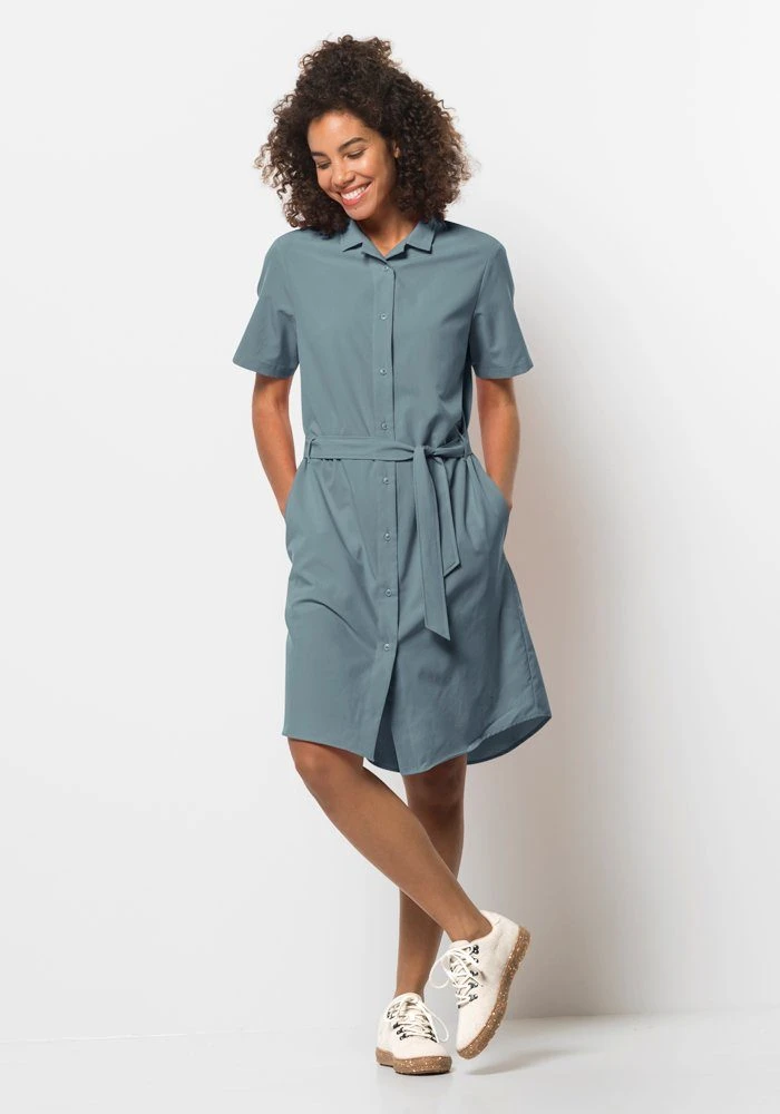 Jack Wolfskin Jurk Met Overhemdkraag HOLIDAY MIDI DRESS 3 Jack Wolfskin Jurk Met Overhemdkraag HOLIDAY MIDI DRESS