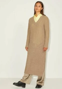 Ambria Gedessineerde Jurk 25 Ambria Gedessineerde Jurk -TrendyTijd Verkoop jjxx tricotjurk dress jxnicolle bruin 1