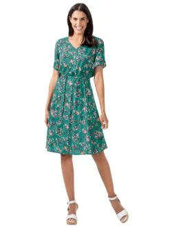 Jurk In A-lijn Gedessineerde Jurk -TrendyTijd Verkoop jurk in a lijn gedessineerde jurk groen 2