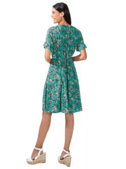 Jurk In A-lijn Gedessineerde Jurk -TrendyTijd Verkoop jurk in a lijn gedessineerde jurk groen 3