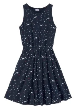 KangaROOS Jurk In Overgooiermodel -TrendyTijd Verkoop kangaroos jurk in overgooiermodel blauw 4