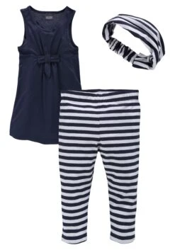 KIDSWORLD Jurk, Legging & Haarband Capri En Haarband Maritiem Gestreept (set, 3-delig)