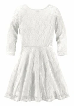 KIDSWORLD Kanten Jurk Met 3/4-mouwen -TrendyTijd Verkoop kidsworld kanten jurk met 3 4 mouwen beige 2