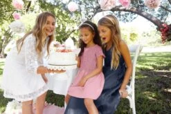 KIDSWORLD Kanten Jurk Met 3/4-mouwen -TrendyTijd Verkoop kidsworld kanten jurk met 3 4 mouwen beige 8