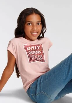 KIDSWORLD Jurk In Overgooiermodel -TrendyTijd Verkoop kidsworld t shirt only good vibes roze