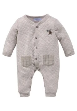 Klitzeklein Jurk, Broek & Hoofddoek Babyset Gemaakt Van Biologisch Katoen (voordeelset, 3-delig, Babymeisje) -TrendyTijd Verkoop klitzeklein jumpsuit baby jumpsuit beige