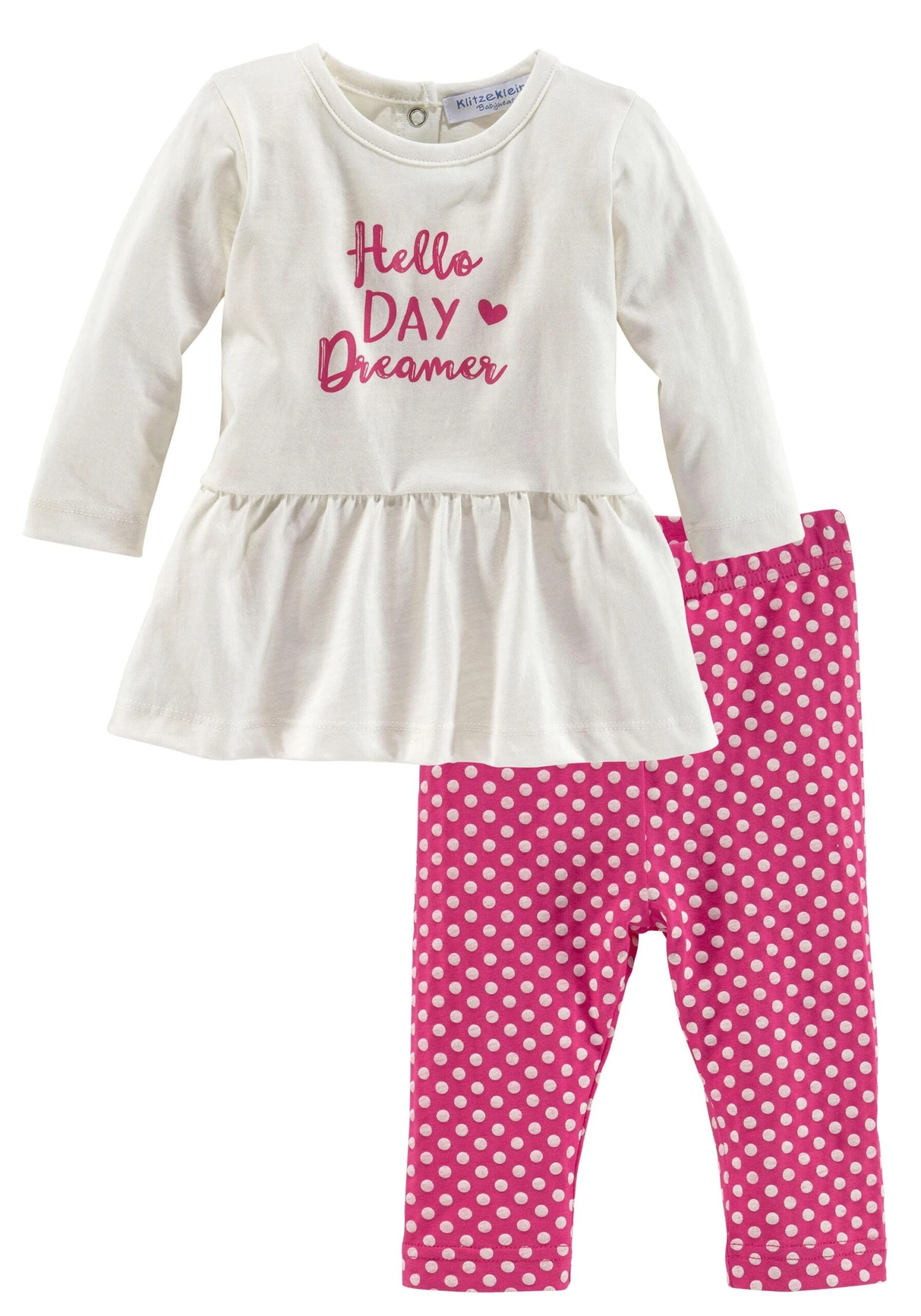 Klitzeklein Jurk & Legging Gemaakt Van Biologisch Katoen (voordeelset, 2-delig, Babymeisje) 3 Klitzeklein Jurk & Legging Gemaakt Van Biologisch Katoen (voordeelset, 2-delig, Babymeisje)