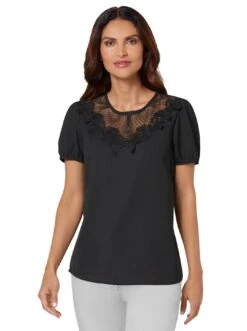 Aniston SELECTED Maxi-jurk Met Gestreepte Rok -TrendyTijd Verkoop lady blouse met korte mouwen zwart