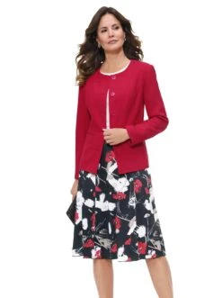 Tom Tailor Midi-jurk -TrendyTijd Verkoop lady jasje blazer rood