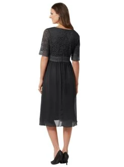 Lady Kanten Jurk -TrendyTijd Verkoop lady kanten jurk zwart 2