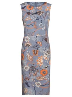 Lady Kokerjurk Gedessineerde Jurk 23 Lady Kokerjurk Gedessineerde Jurk -TrendyTijd Verkoop lady kokerjurk gedessineerde jurk blauw 4