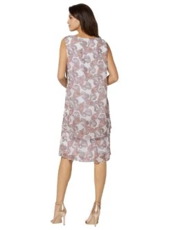 Lady Volantjurk Gedessineerde Jurk -TrendyTijd Verkoop lady volantjurk gedessineerde jurk rood 2