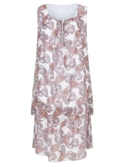 Lady Volantjurk Gedessineerde Jurk -TrendyTijd Verkoop lady volantjurk gedessineerde jurk rood 3