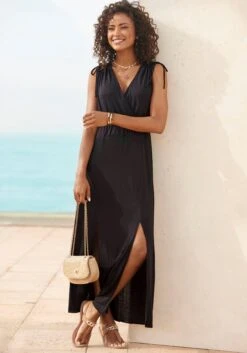 Beachtime Gedessineerde Jurk Met Modieuze Volants -TrendyTijd Verkoop lascana maxi jurk 1