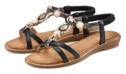 Buffalo Gedessineerde Jurk Met Ethno Print -TrendyTijd Verkoop lascana sandalen met chique garnering en elastische riempjes zwart