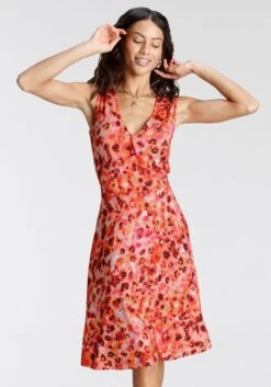 Laura Scott Gedessineerde Jurk -TrendyTijd Verkoop laura scott gedessineerde jurk multicolor 12