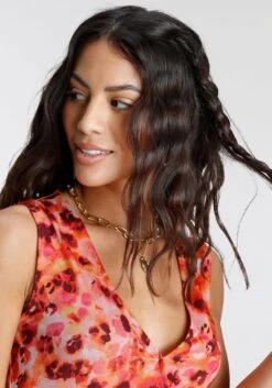 Laura Scott Gedessineerde Jurk -TrendyTijd Verkoop laura scott gedessineerde jurk multicolor 14