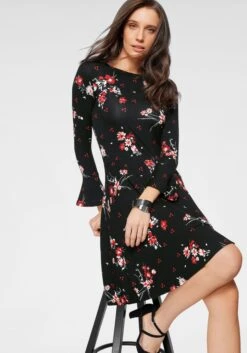 Only Mini-jurk ONLKARMEN S/L SHORT DRESS -TrendyTijd Verkoop laura scott jerseyjurk met volant aan de mouw 1