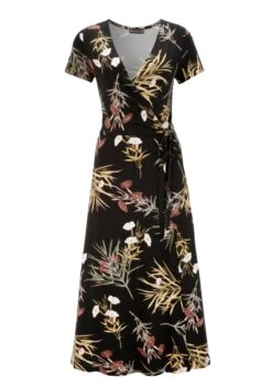 Laura Scott Midi-jurk In Wikkel-look - Nieuwe Collectie 26 Laura Scott Midi-jurk In Wikkel-look - Nieuwe Collectie -TrendyTijd Verkoop laura scott midi jurk in wikkel look nieuwe collectie zwart 4