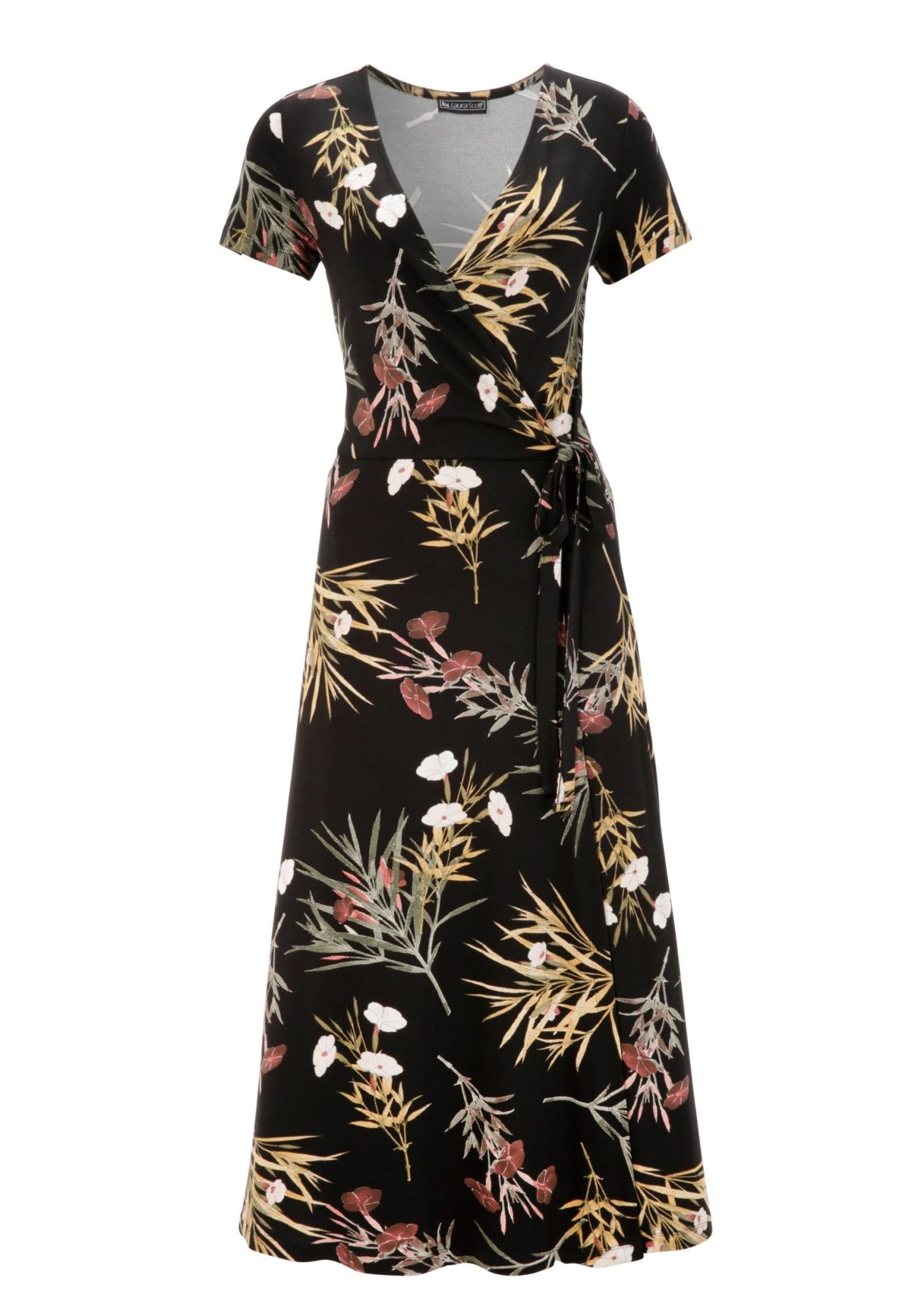 Laura Scott Midi-jurk In Wikkel-look - Nieuwe Collectie 7 Laura Scott Midi-jurk In Wikkel-look - Nieuwe Collectie - Afbeelding 5