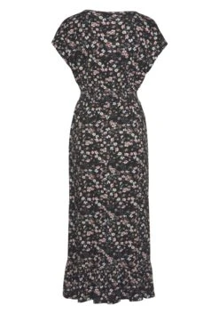 Laura Scott Midi-jurk Met Smoking -TrendyTijd Verkoop laura scott midi jurk met smoking zwart 8