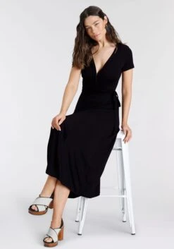 HECHTER PARIS Midi-jurk -TrendyTijd Verkoop laura scott midi jurk zwart 3