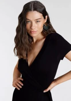 Laura Scott Midi-jurk -TrendyTijd Verkoop laura scott midi jurk zwart 7