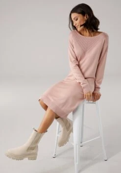 Tamaris Jurk Met Overhemdkraag In Midi Lengte (set, 2-delig, Met Een Bindceintuur) -TrendyTijd Verkoop laura scott tricotjurk 5