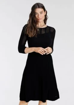 Only Gedessineerde Jurk ONLISLA L/S SMOCK DRESS PTM -TrendyTijd Verkoop laura scott tricotjurk zwart 1