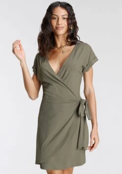 Melrose Midi-jurk -TrendyTijd Verkoop laura scott wikkeljurk groen