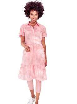 LINEA TESINI By Heine Jurk Met Overhemdkraag Jurk