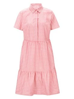 LINEA TESINI By Heine Jurk Met Overhemdkraag Jurk -TrendyTijd Verkoop linea tesini by heine jurk met overhemdkraag jurk roze 3