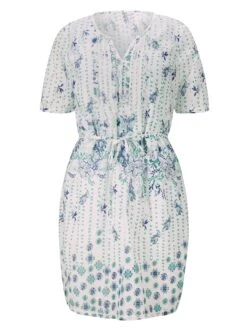 LINEA TESINI By Heine Zomerjurk Gedessineerde Jurk -TrendyTijd Verkoop linea tesini by heine zomerjurk gedessineerde jurk beige 4