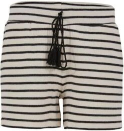 Heine Chiffonjurk Gedessineerde Jurk -TrendyTijd Verkoop ltb sweatshort royoco in gestreepte look met bindstrik met vetersluiting zwart