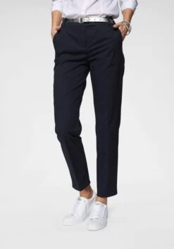 Q/S Designed By Midi-jurk -TrendyTijd Verkoop marc opolo chino torne met klassieke persplooien voor meer elegantie blauw