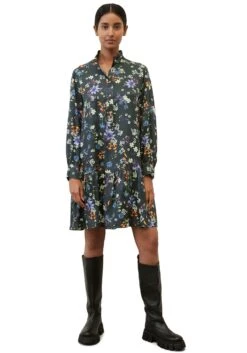 Marc O'Polo Gedessineerde Jurk 21565 -TrendyTijd Verkoop marc opolo gedessineerde jurk 21565 multicolor 4